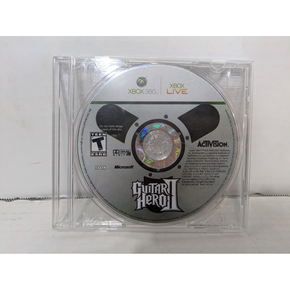 Guitar Hero II 2 Microsoft Xbox 360 Video Game Disc Only TESTED 2007 Rock Music